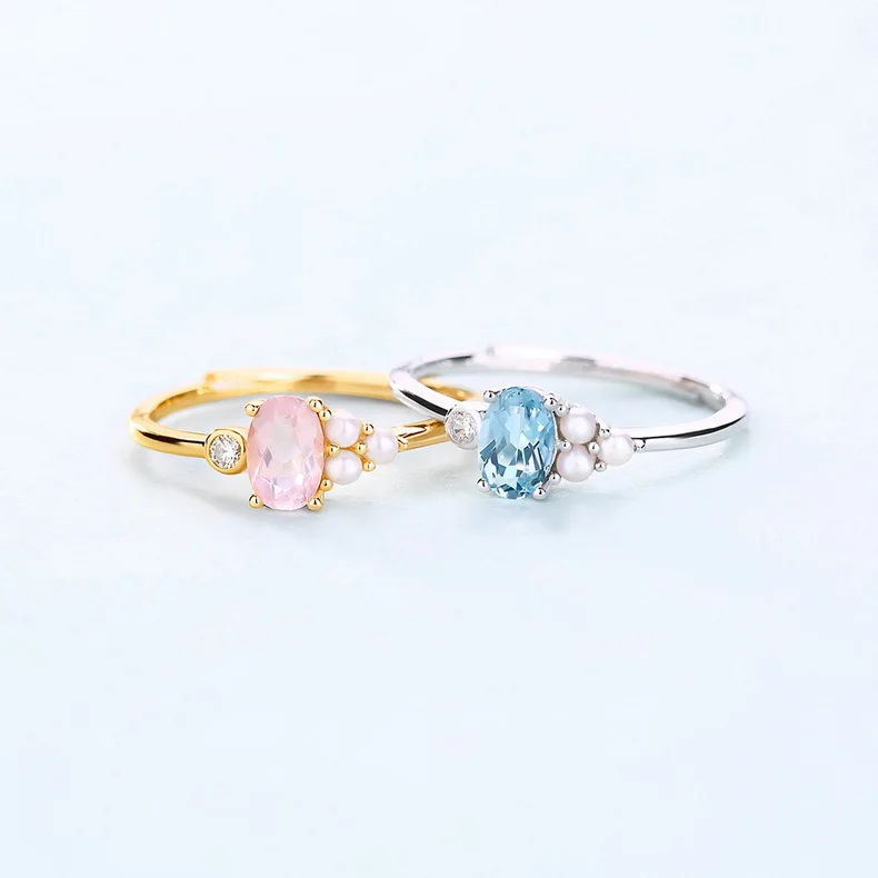 S925 ювелирные изделия с яйцом драгоценный камень кольцо порошок кристалл