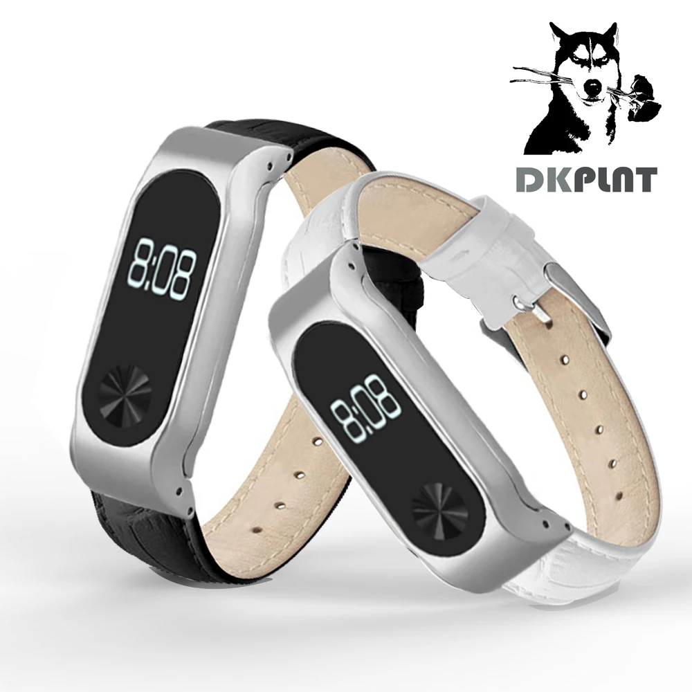Черный Браслет из натуральной кожи Xiaomi mi 2 mi Band 2 браслет из нержавеющей стали mi Band 2 сменный ремешок на запястье