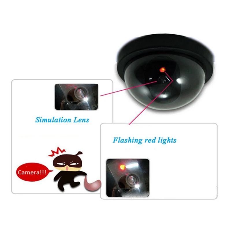 Value Pack 2 шт. пустышки CCTV Камера вспышки мигает светодиодный поддельные