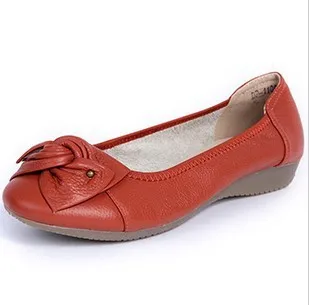 Free shipping Plus size(34-43) women genuine leather flat shoes woman work newest fashion female casual single | Обувь