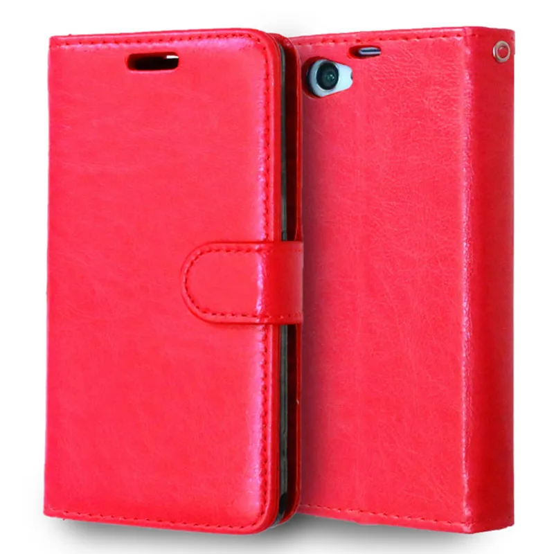 Z1 Mini Роскошный Черный чехол кошелек с 3 картами кожаный книжка для Sony Xperia Compact D5503