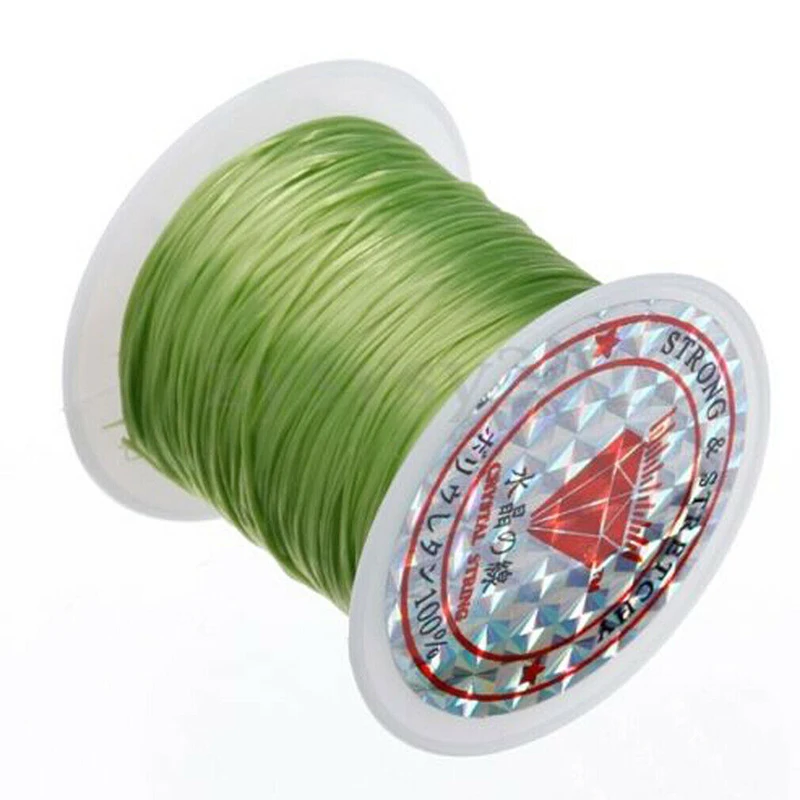 Emerald Green 1 шт., крепкий эластичный шнур для плетения бусин, шнур для браслета, для изготовления украшений, сделай сам, разноцветная одежда, 10 метров, 0,8 мм, новинка - Цвет: Emerald Green