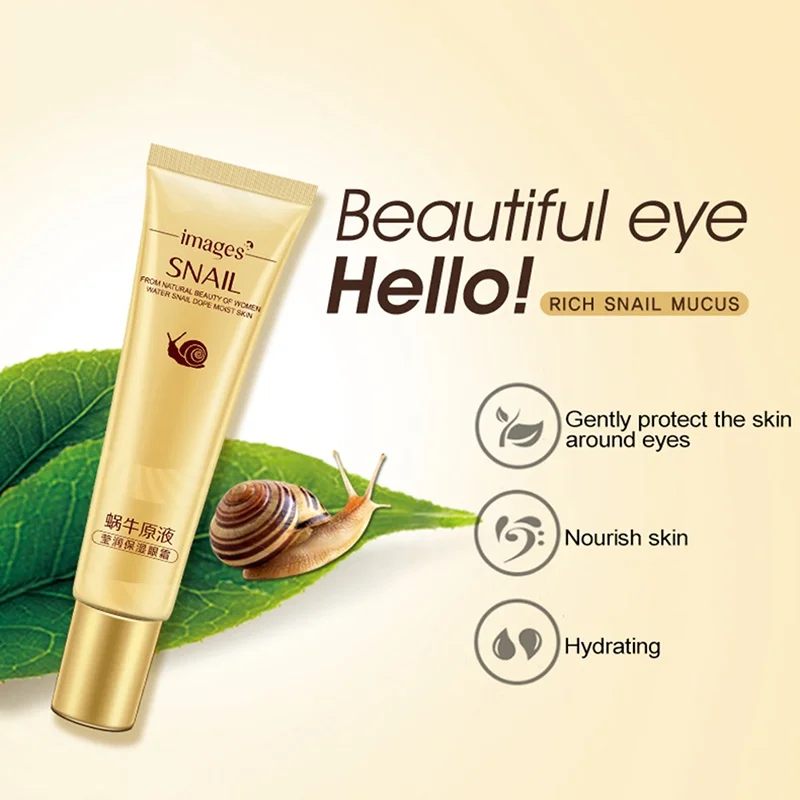 Hot Snail Essence Eye Cream Moisturizing Dark Circles Remove Bags Drops Lifting Anti Wrinkle Aging Eyes Skin Care |