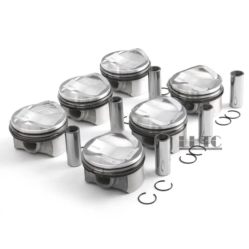 6x MAH LE Φ84.51mm поршни и кольца набор для Mercedes Benz V W Toua reg AUDI S4 A5 S5 A6 A7 A8 Q7 SQ5 3 0 TFSI V6 DOHC