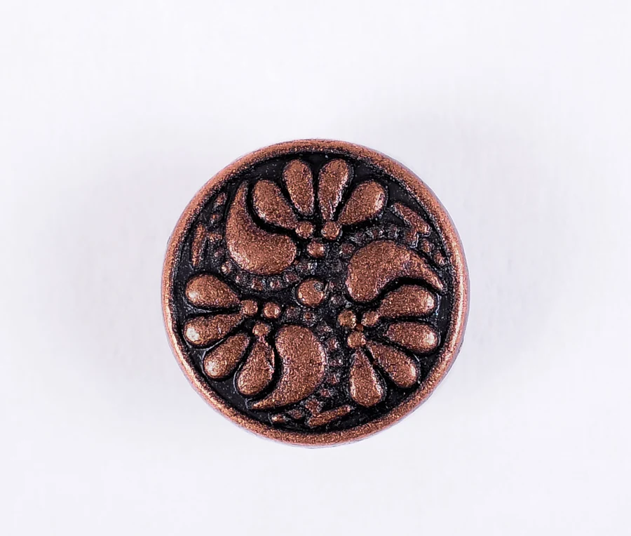 50 шт. 9 мм античная медь с цветочной гравировкой Conchos ручная работа Шпильки заклепки Декор