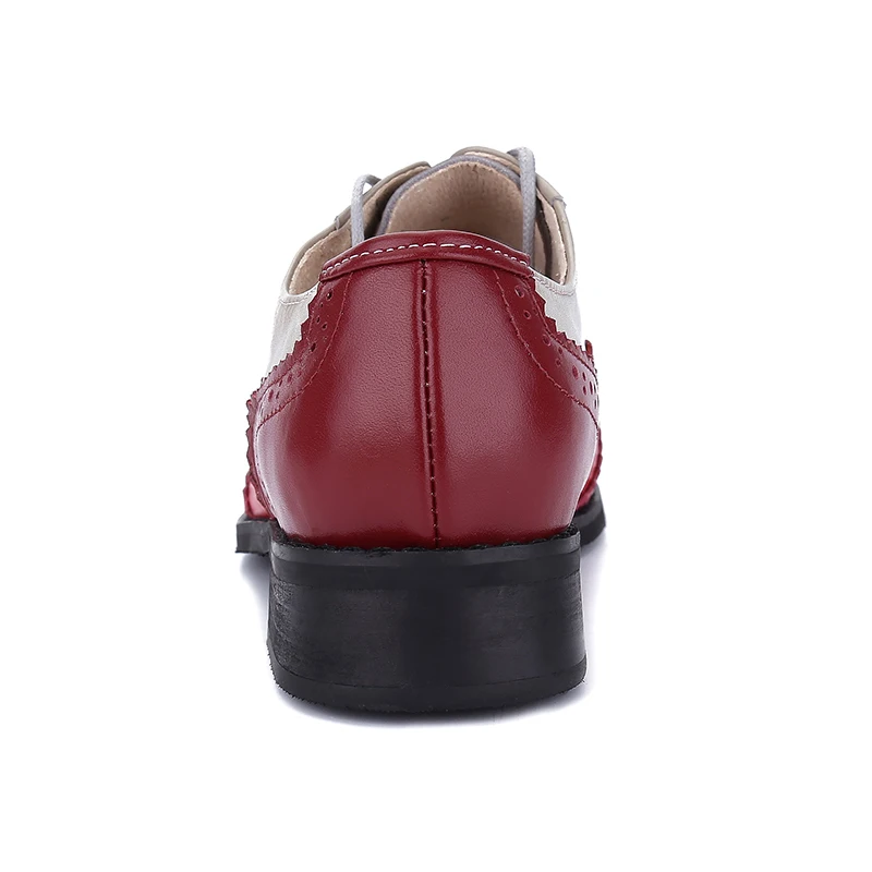 Women Quality Flats Genuine Leather Lace-up Oxfords Shoes For Spring Autumn Handmade Large Size 44 Footwear Casual Brogues | Обувь