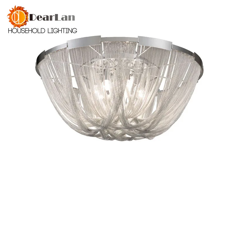 Современный Стиль серебряной ткани арт подвесной светильник Engineering Дизайн