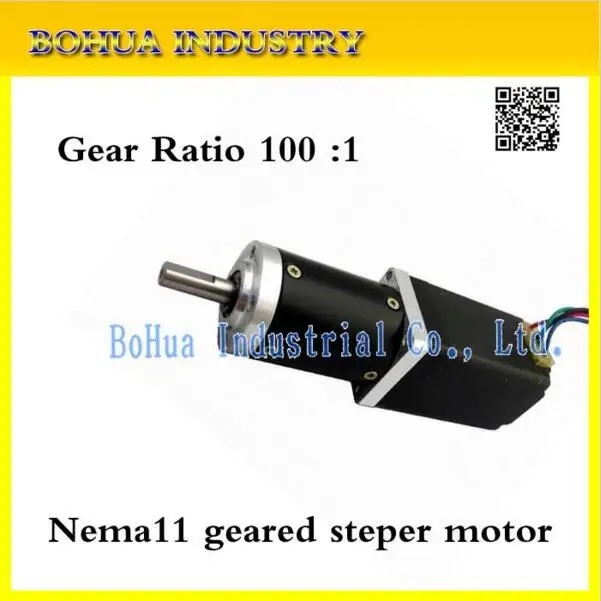 

New Best Gear ratio 100:1 Planetary Gearbox stepper motor Nema 11 Geared Stepper Motor 3d printer stepper motor