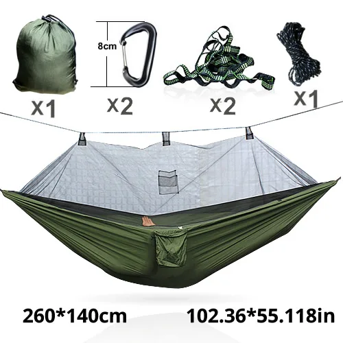 Гамак с москитной сеткой оптом гамак одиночный гамак - Цвет: 260ss Army Hammock