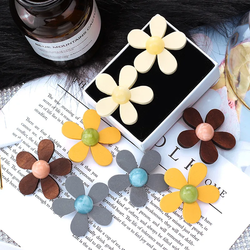 Корейские романтические морские большие цветы деревянные длинные