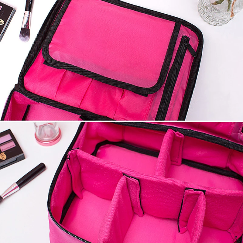 

Women Travel Portable Makeup Organizer Waterproof Cosmetic Box Lipstick Eyelash Brush Jewelry Storage Container Case Accessories