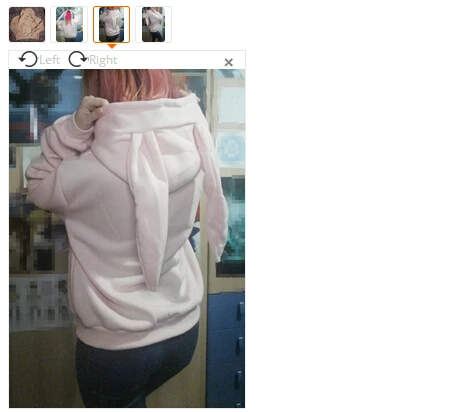Толстовки с заячьими ушками sudadera kawaii толстовка женская зимняя теплая розовая толстовка с карманом спереди 80816
