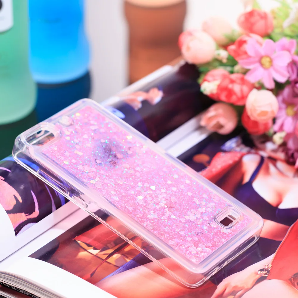 Милый чехол для Huawei Honor 4C G Play мини-чехол с блестками и зыбучим песком задняя