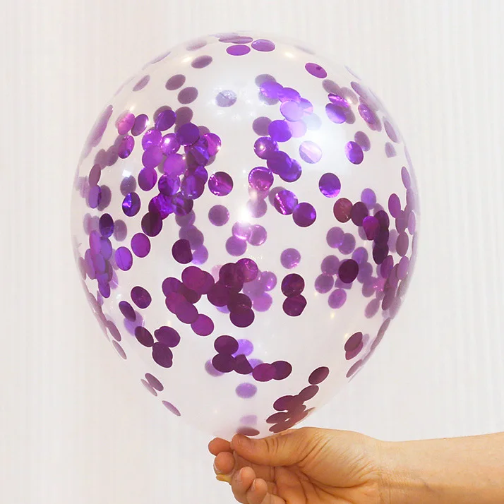 Purple 10 шт. блестящие золотые конфетти из фольги Прозрачные Шары звезда блесток латексные шары набор День Рождения Вечеринка детский душ Декор JL0020 - Цвет: Purple