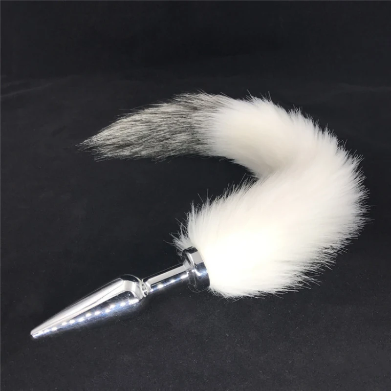 Anal Plug Faux Fox Tail Butt Stopper Stainless Steel Fetish Toys Adult Game Dilator Sex for Women H8-97G | Красота и здоровье