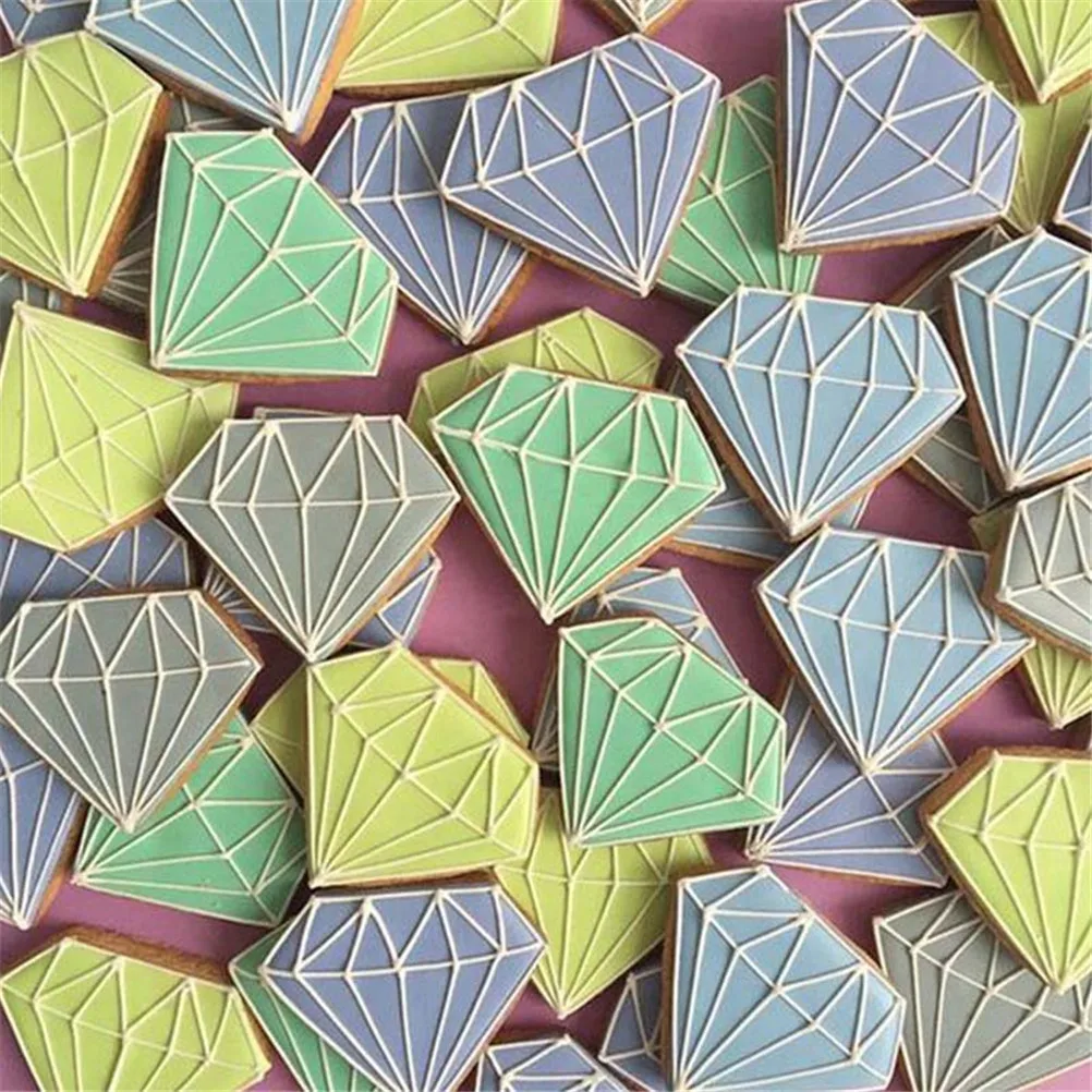 

patisserie Diamond Stainless Steel Cookie Cutter Sugar Fondant Cake Decor Tool Cupcake Biscuit Pastry Shop Mould 1pcs