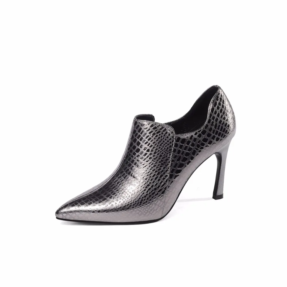 2018 Новая мода воздухопроницаемая комфортная обувь кожа глубокий рот насосы