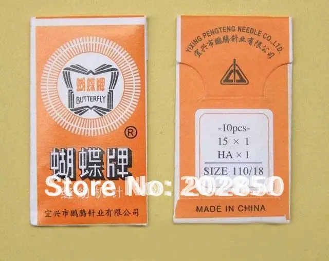 Внутренние Иглы для Швейных Машин Size110/18 HAx1 15x1 Бабочка Бренд 500 Шт. иглы/Lot Для Brother