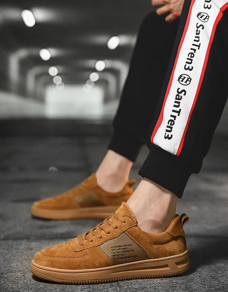 Luxury Brand Men Shoes real Leather Casual brown Shoes Mens Krasovki Spring Autumn Lace Up Men Tenis Fashion Sneakers