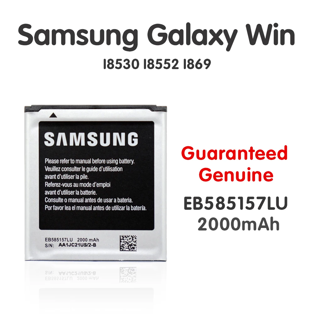 Аккумулятор samsung EB585157LU для samsung Galaxy Win i8552 i8520 I8530 I8550 I8558 i869 E500 2000 мА/ч, телефонная батарея Akku