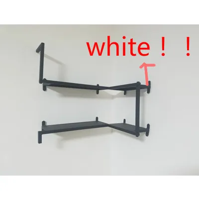 White 6043 54cm Луи Мода книжный шкаф железная настенная полка подвесной креативный дисплей спальня фон украшение промышленный ветер - Цвет: White 6043 54cm
