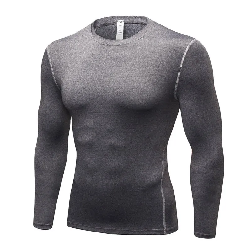 

Men's tight-fitting Exercise Fitness Running Long Sleeves Wicking quick-drying long-sleeved Shirt T-shirt Clothes