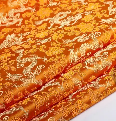 75 см * 100 парчовый костюм Одежда для косплея cheongsam ткань детская парча оранжевый