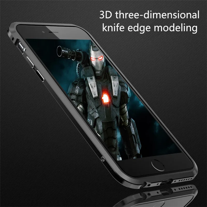 Mobile shell 6S metal frame plus anti wrestling sleeve For iPhone6P aluminum alloy six 5.5 tide men and women new |