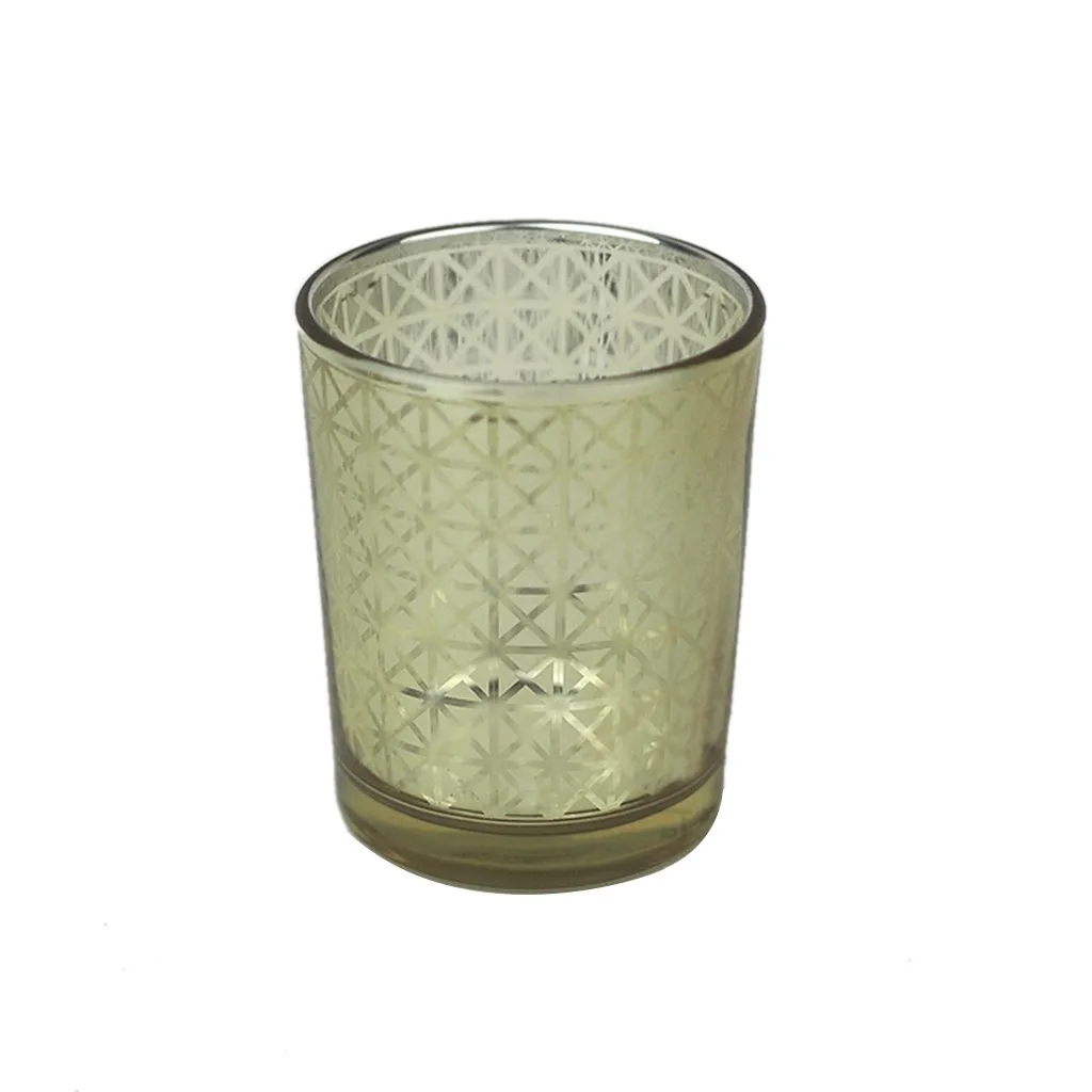 H HSU Mercury glass Votive Tealight подсвечники для свадеб Хрустальный подсвечник для вечеринок и свечи для домашнего декора стенд - Цвет: H