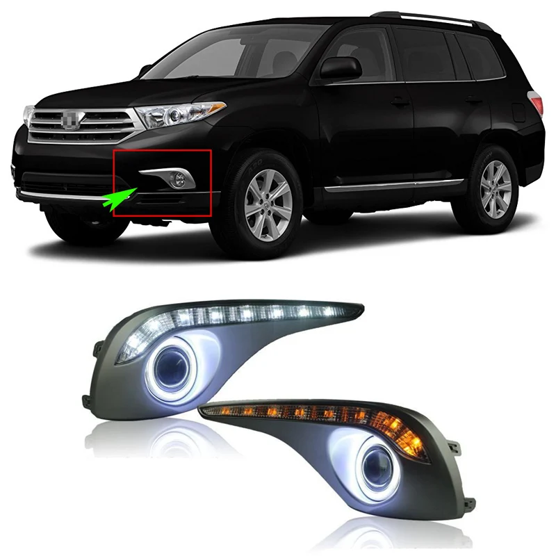 Превосходные светодиодные лампы дневные ходовые огни чехол бампер с ангельскими