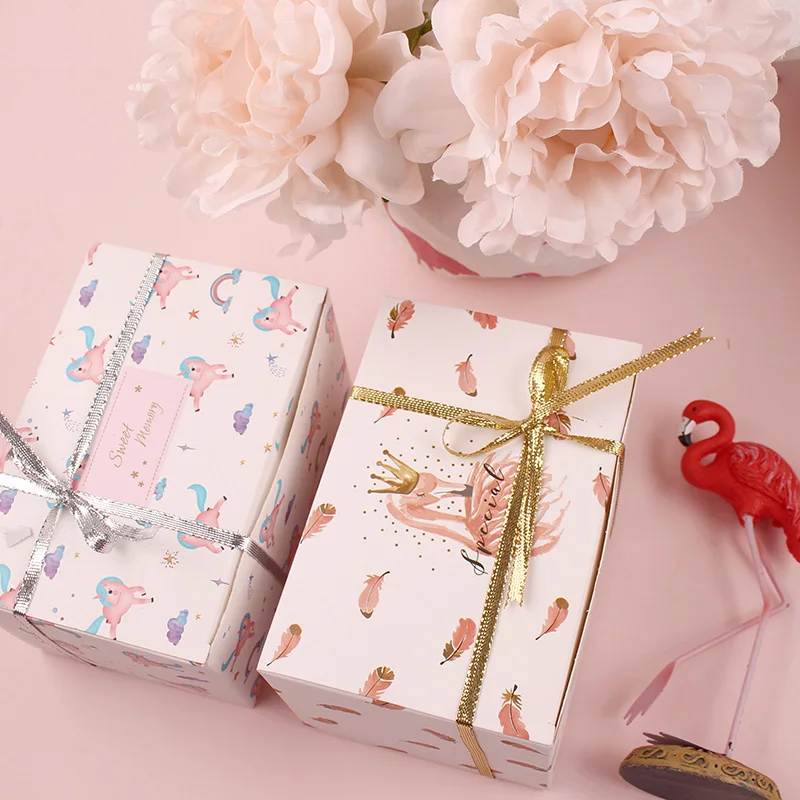 10PCS Cute Gift box Creative Tote Bag Nougat Cookies Box Wedding Party Chocolate Cake Bread Boxes Candy Packaging Carton | Дом и сад