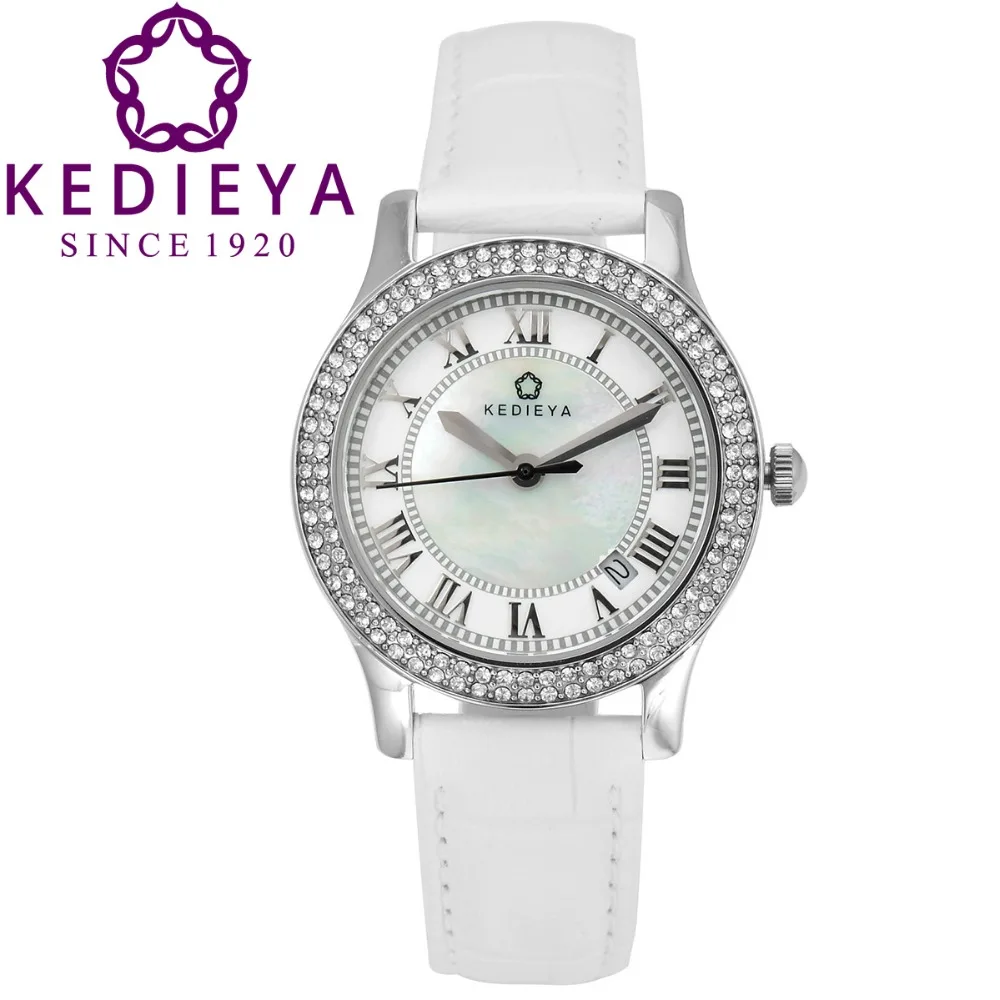 KEDIEYA Женская Люксовые Бренды Циркон Бриллиант Жемчуг Циферблат