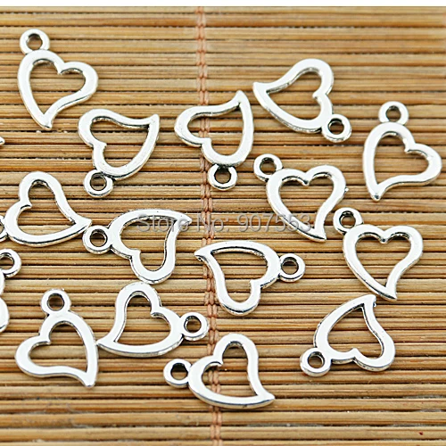 

150pcs tibetan silver color heart shaped frame charms EF1466