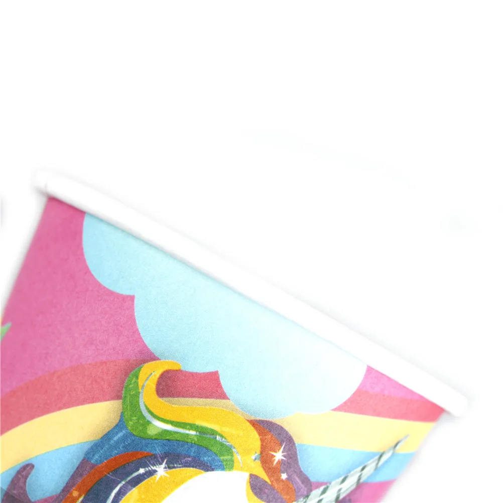 10 шт./Лот одноразовые бумажные чашки в виде единорога|Одноразовая посуда для