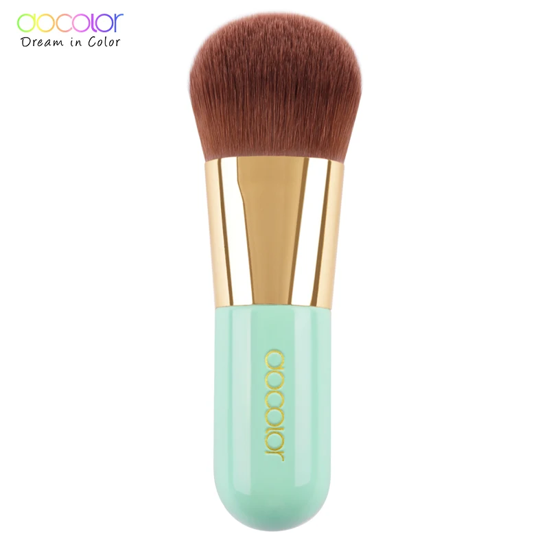 Лучшая кисть для тонального крема розовая и зеленая Кисть макияжа с коробкой