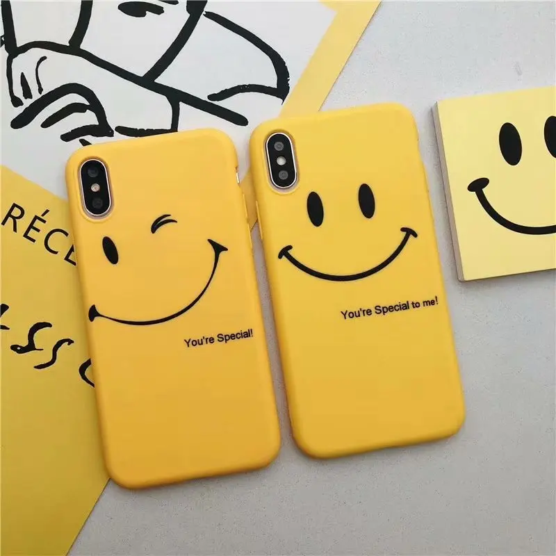 GYKZ простые чехлы для телефонов с надписью и смайликом iPhone XS MAX XR X 7 6 6s 8 Plus мягкая