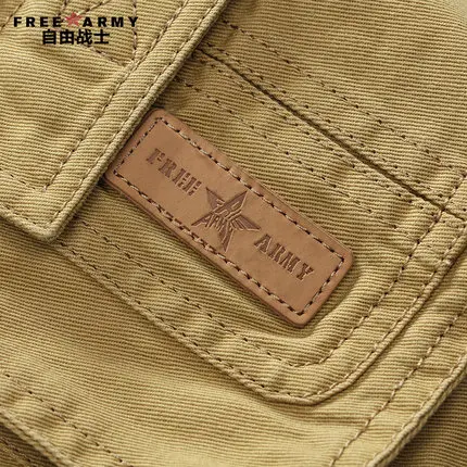 dark khaki Брюки-карго размера плюс, мужские повседневные брюки с несколькими карманами, мужские длинные штаны для бега в армейском стиле, зимние брюки для мужчин Mk76121 - Цвет: dark khaki