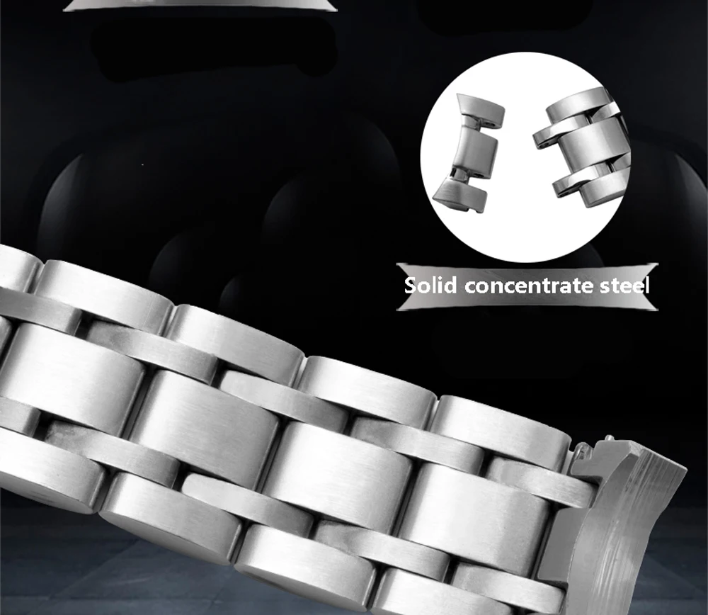 Нержавеющая сталь Ремешки для наручных часов 18mm22mm23mm24mm Мужской Женский Браслет замена Tissot T035627 T035617 T035207 T035407A браслет