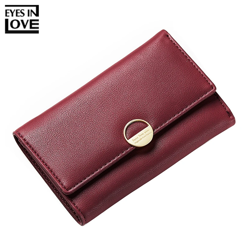 

EYES IN LOVE Brand Designer Casual Style Women Wallets Synthetic Leather Ladies Card Wallet Women's Clutch Female Purse Carteira