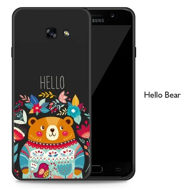 Hello Bear Милый чехол для samsung Galaxy A7 силиконовый чехол для телефона 3D рельефный чехол для Galaxy ya5 A6 A7 A8 Plus бамперы Fundas Coques - Цвет: Hello Bear