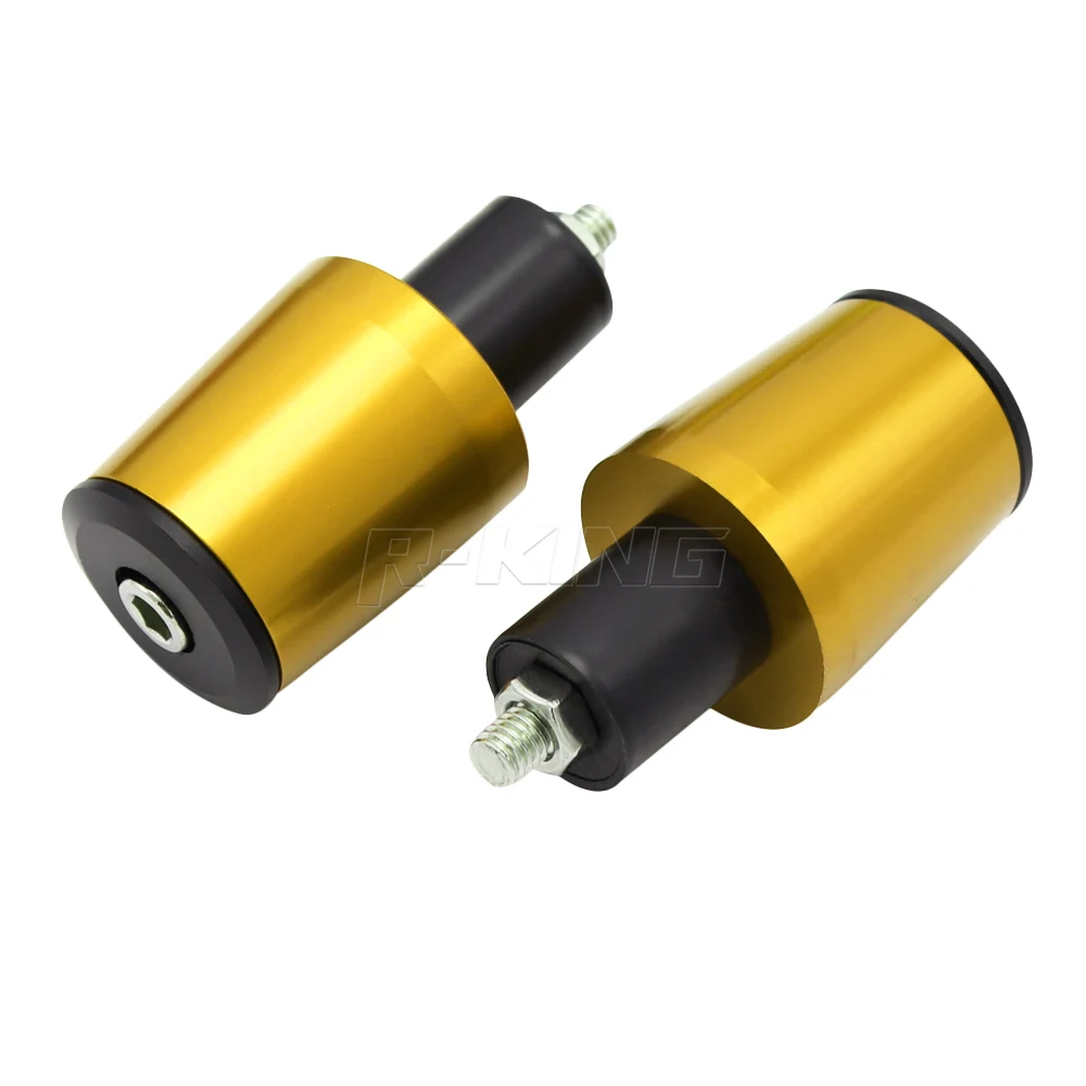 Золотой CNC 22MM Handlebar Grips Handle Bar Cap End Plugs or For Honda CB 400 SF CBF600 S CBR600F CBR600 RR Hornet 600 CBF 500 DN-01 - Цвет: Золотой