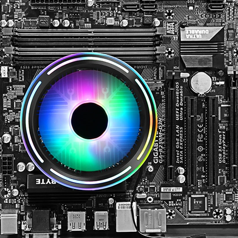 Jonsbo Cr-901 256 цвет автоматическое изменение Rgb светильник радиатор процессора 12 см бесшумные вентиляторы ШИМ интеллектуальный контроль температуры вниз Pres