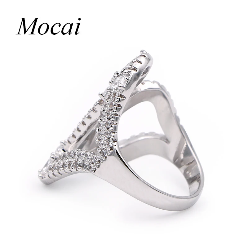 Женские кольца с буквами Mochai простые из фианита ювелирные изделия ZK40|brand rings for