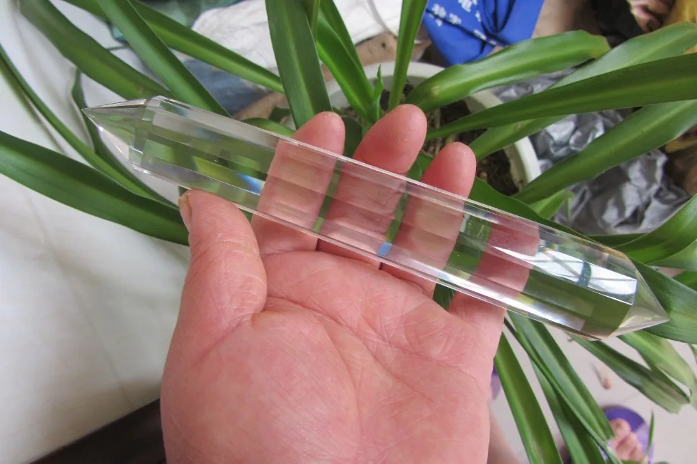 12 sided 209g NATURAL CLEAR QUARTZ CRYSTAL DT WAND POINT Healing | Дом и сад