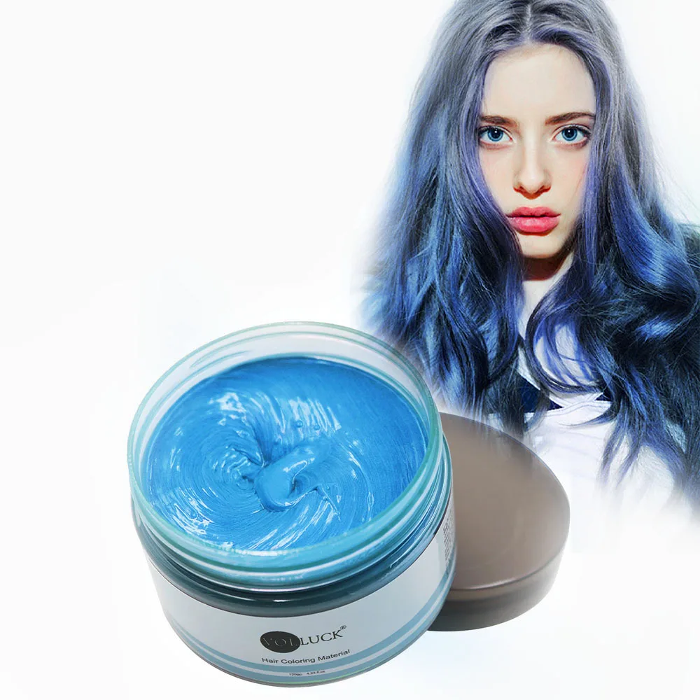 Цветной воск для волос укладки помидная серебристая черная одноразовая