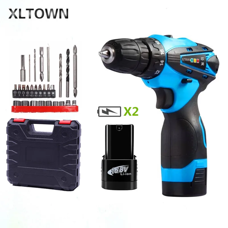 XLTOWN 16 8 v Беспроводная многофункциональная электрическая отвертка с 2 батареями