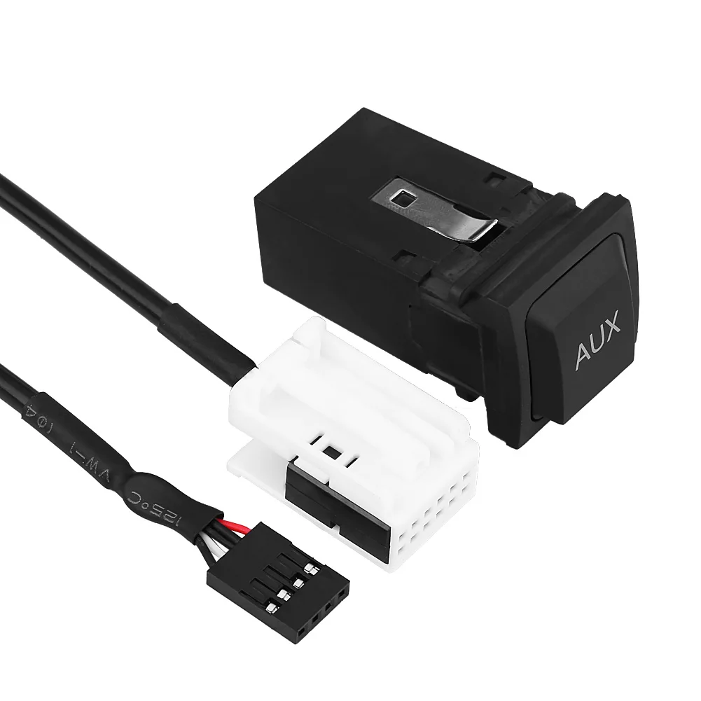 USB AUX аудио кабель переключатель вилка для RCD510 RCD310 VW Golf/GTI/R MK5 MK6 Jetta 5KD035724|Кабели