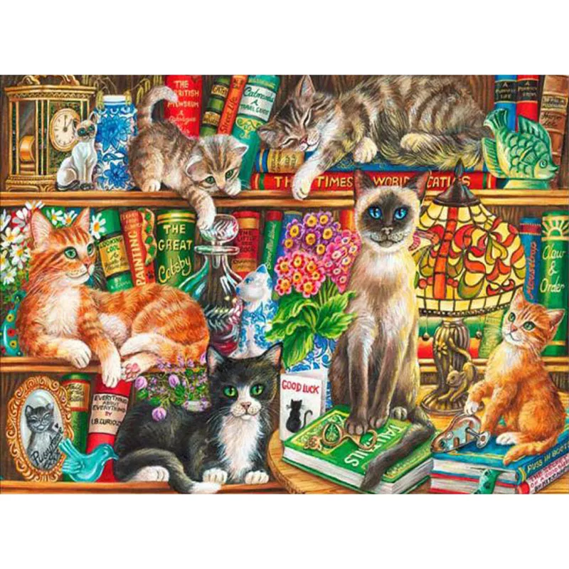 

YIKEE Diamond Painting Animal Cat Full Square Diamond Embroidery Sale Diamond Art Mosaic Crystal Handicraft Wall k1731