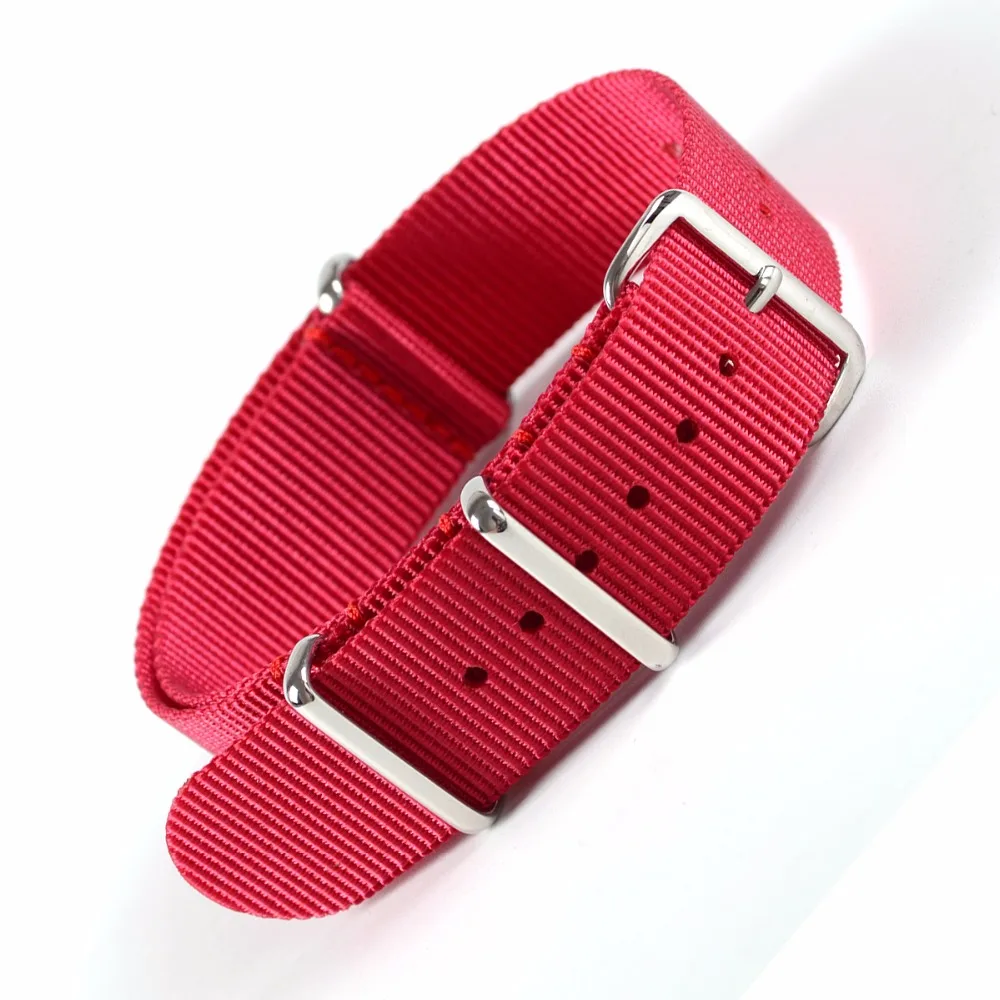 Высококачественный нейлоновый ремешок для наручных часов с серебряными