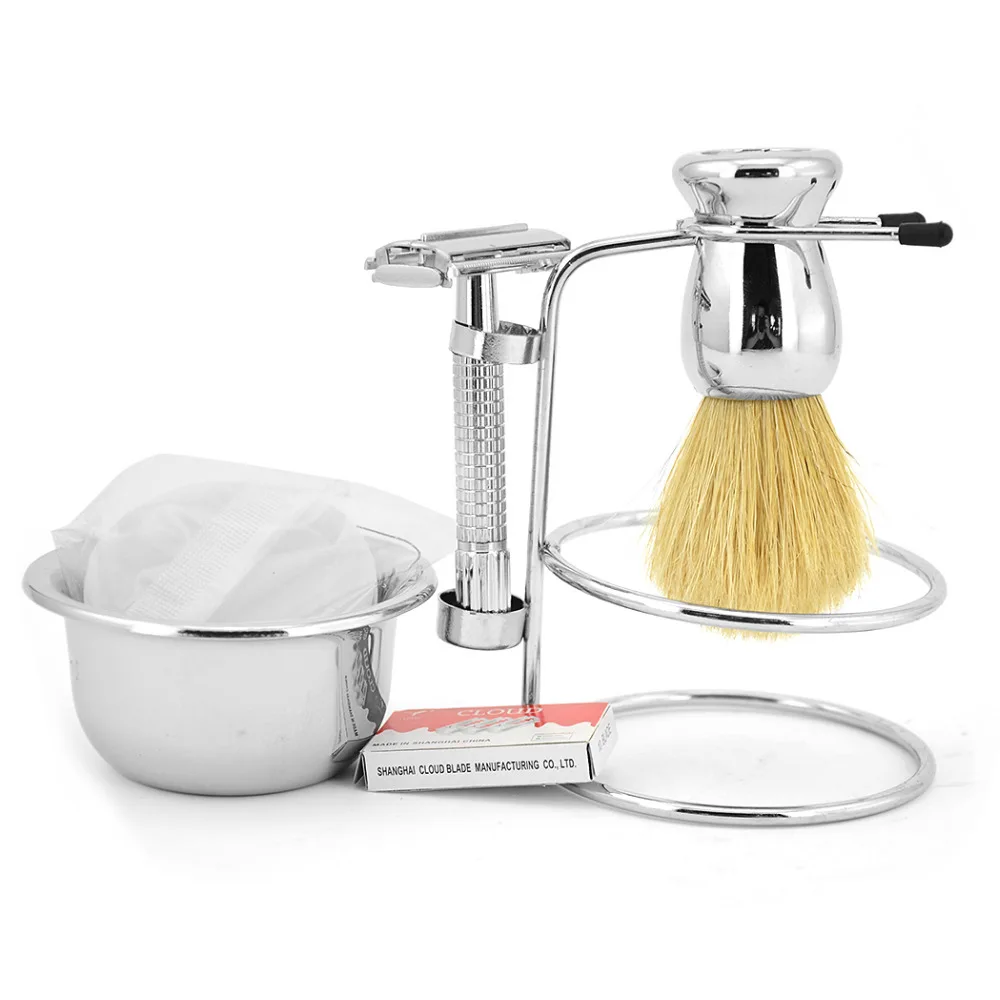 Безопасная бритва с двойными краями набор ручных бритв подставка для бритвы